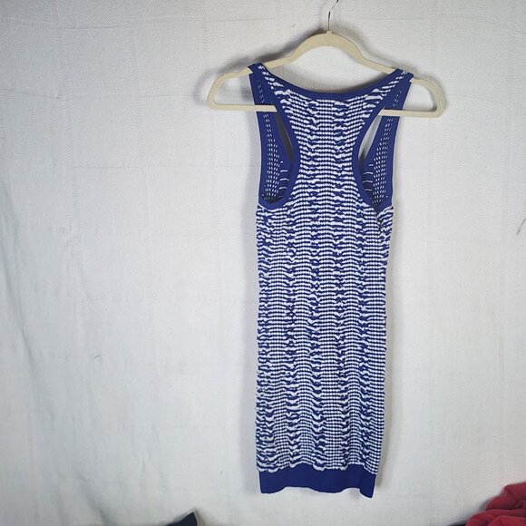 Arden B Blue Sleeveless Racer Back Sweater Rayon Span Form Fitting Dress Size S - Picture 9 of 16